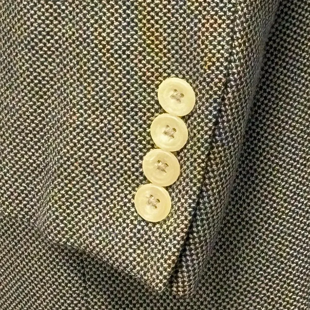 Vintage Hickey Freeman Boardroom Blazer Mens 46 Long Brown Wool Made in USA